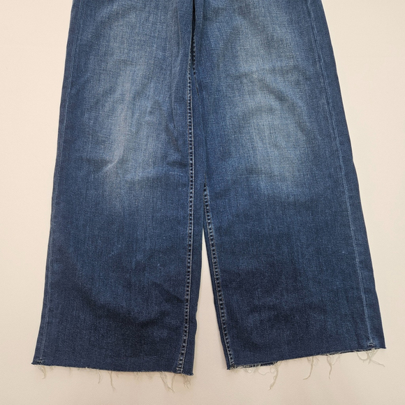Rag & Bone Sofie High Rise Ankle Ultra Wide Leg Jeans 26 Raw Hem Kayden Blue - Picture 11 of 16